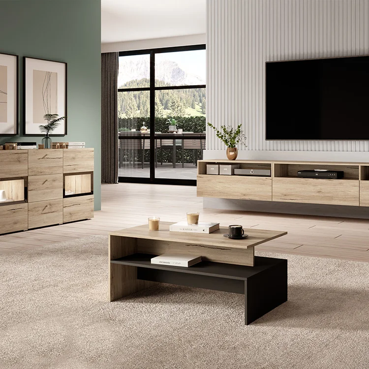 Mobile porta TV sospeso 270x42h cm rovere Emotion Gihome®