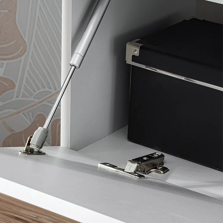 Parete attrezzata sospesa 220x148h cm nero rovere grigio perla Violina