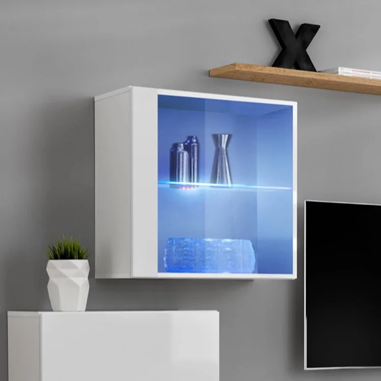Pensile vetrinetta 60x60h cm bianco Geo