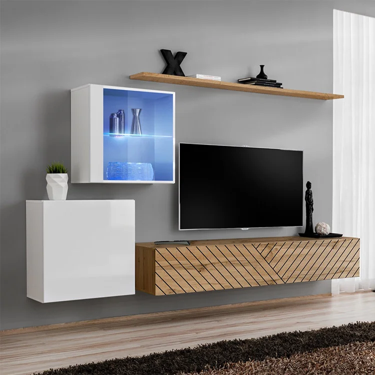 Pensile vetrinetta 60x60h cm bianco Geo