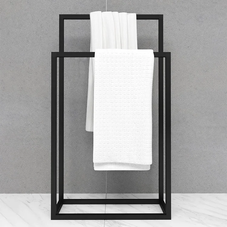 Portasciugamani da bagno 50x89cm metallo nero Yapen