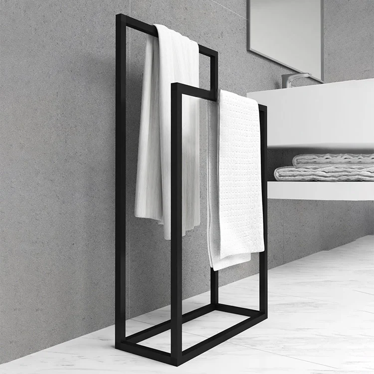Portasciugamani da bagno 50x89cm metallo nero Yapen