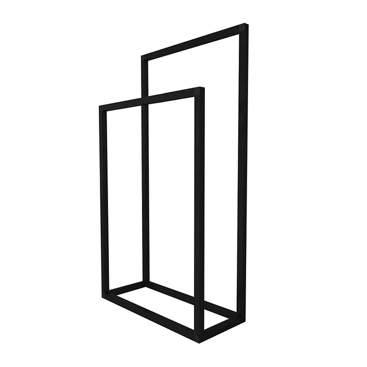 Portasciugamani da bagno 50x89cm metallo nero Yapen