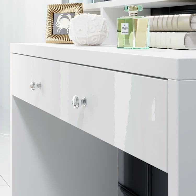 Postazione trucco con specchio 120x136cm bianco Child