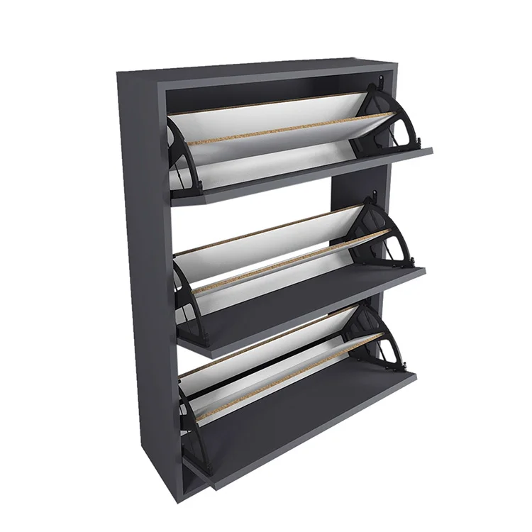 Scarpiera ingresso 74x110h cm moderna antracite Palmaria