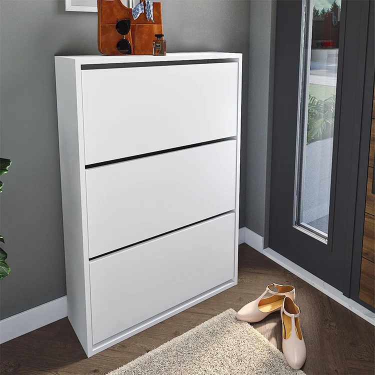 Scarpiera ingresso 74x110h cm moderna bianco Palmaria