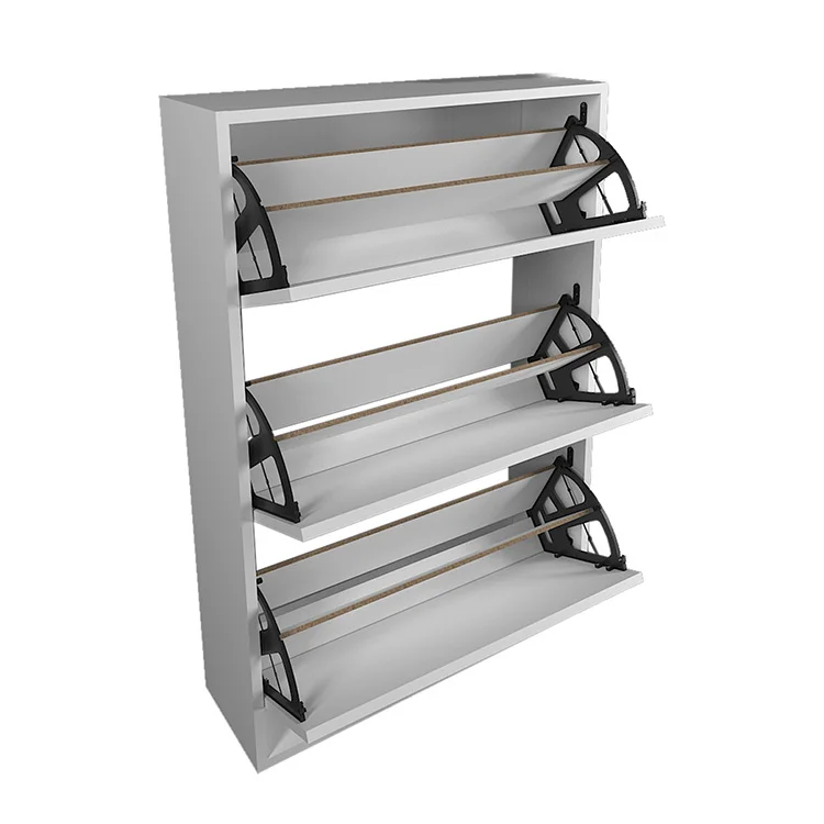 Scarpiera ingresso 74x110h cm moderna bianco Palmaria