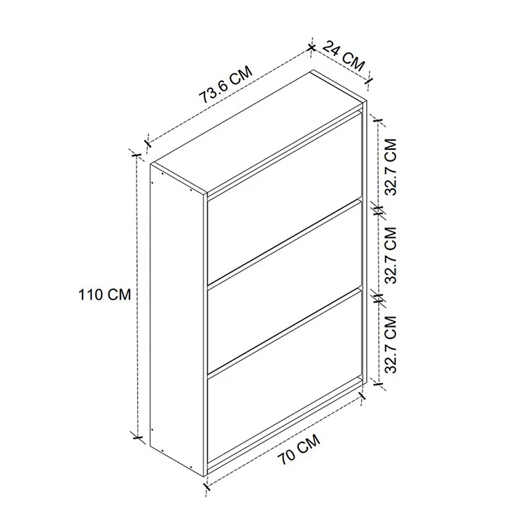 Scarpiera ingresso 74x110h cm moderna bianco Palmaria