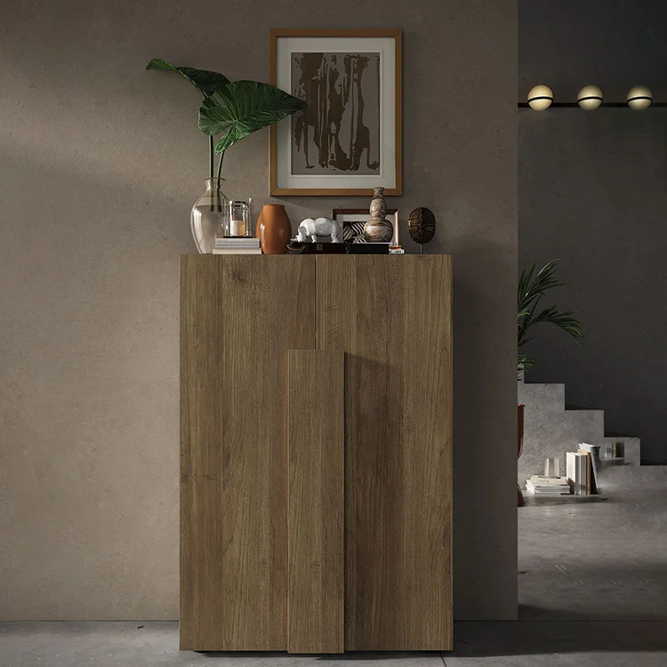 Mobile multiuso ingresso 78x116h cm scarpiera rovere scuro Alvarez