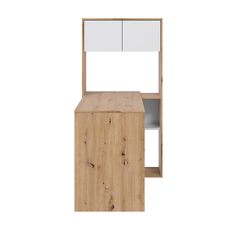 Scrivania ufficio moderna reversibile rovere bianco artico Grom