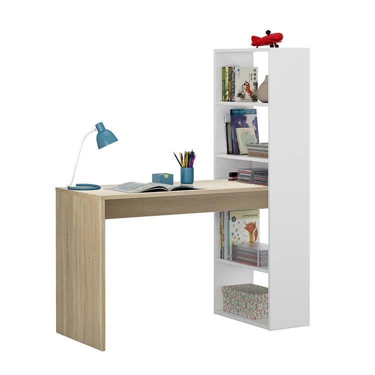 Scrivania ufficio salvaspazio moderna 120x144cm rovere bianco Jolie