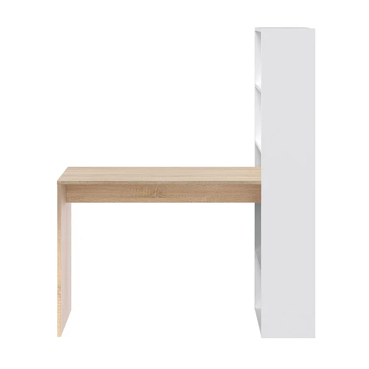 Scrivania ufficio salvaspazio moderna 120x144cm rovere bianco Jolie