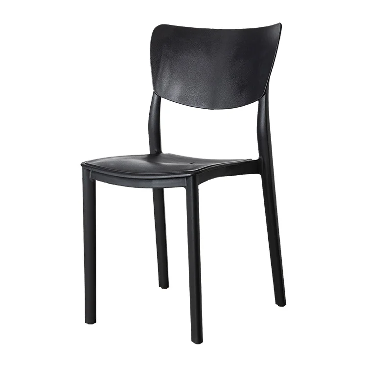 Set 4 sedie da giardino esterno bar dehors impilabili plastica grigia Tania