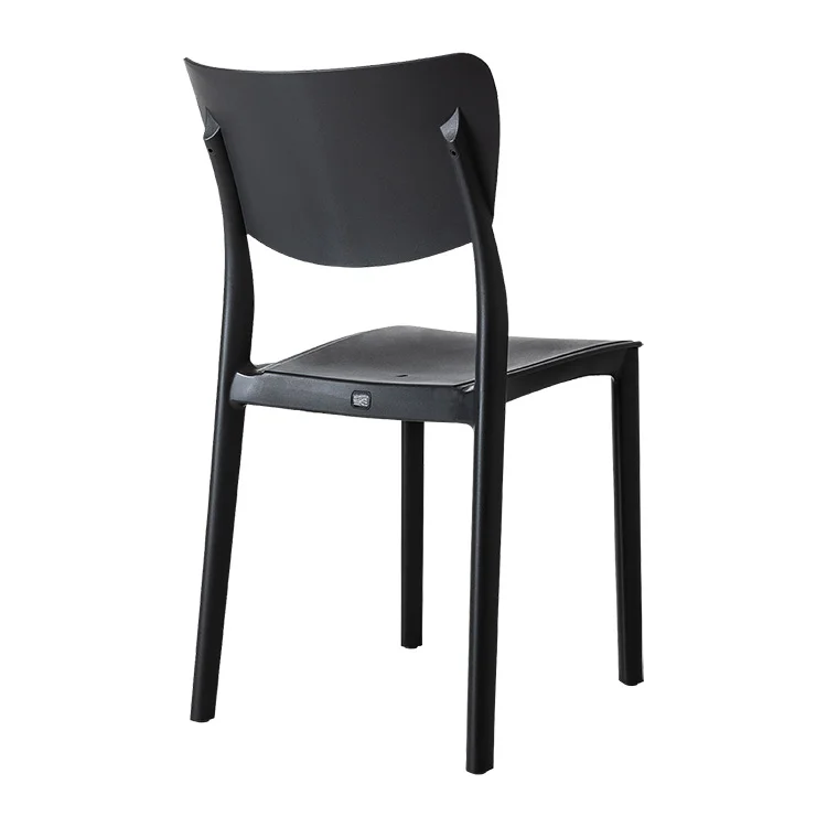 Set 4 sedie da giardino esterno bar dehors impilabili plastica grigia Tania