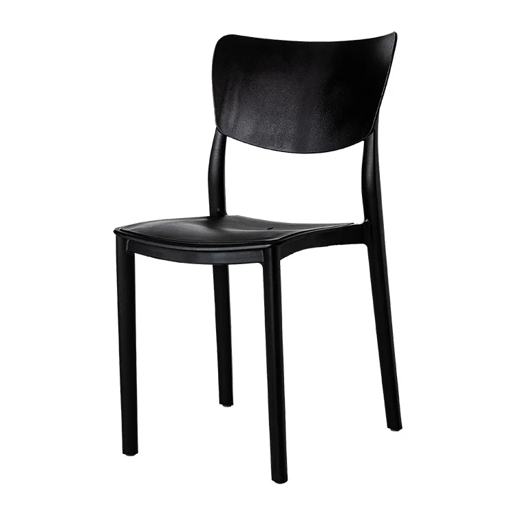 Sedia da giardino esterno bar dehors impilabile plastica nera Tania