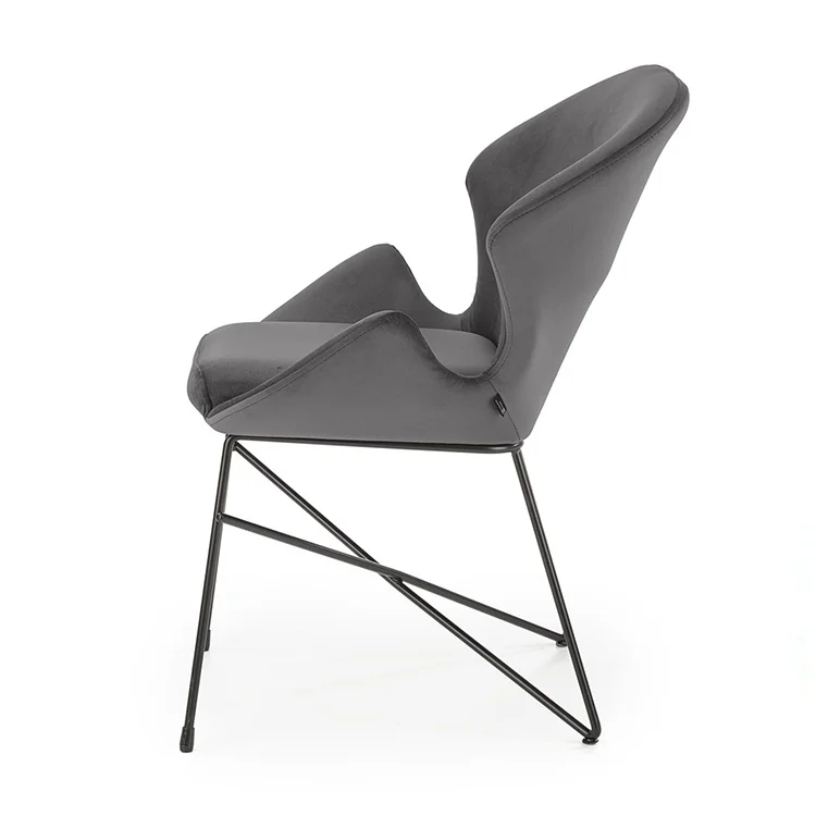 Sedia da sala moderna in tessuto grigio Farro