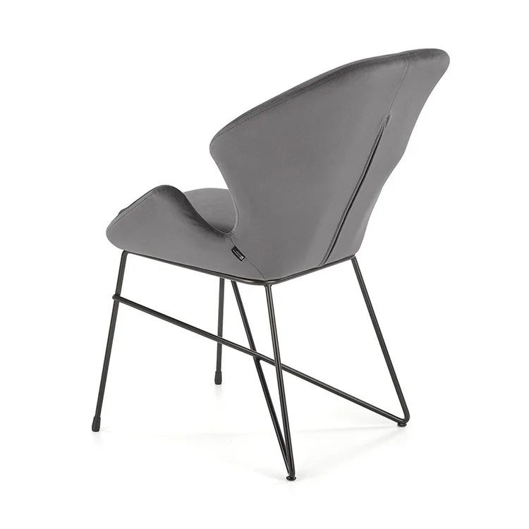 Sedia da sala moderna in tessuto grigio Farro
