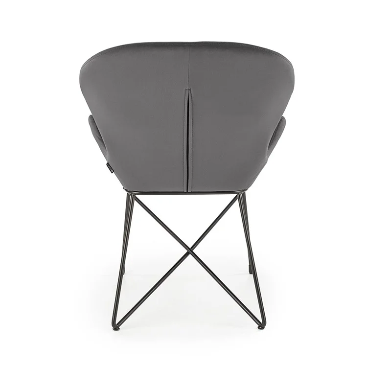 Sedia da sala moderna in tessuto grigio Farro