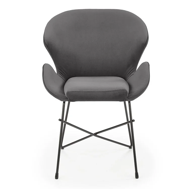 Sedia da sala moderna in tessuto grigio Farro