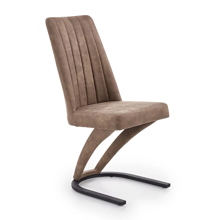 Set 2 sedie soggiorno ecopelle design moderne marrone Serva
