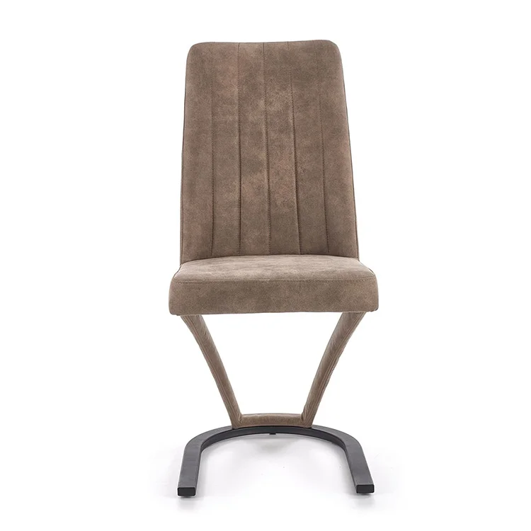 Set 2 sedie soggiorno ecopelle design moderne marrone Serva