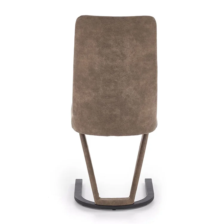 Set 2 sedie soggiorno ecopelle design moderne marrone Serva