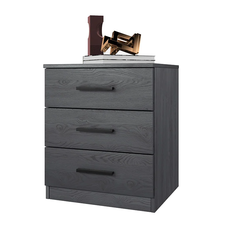 Set 2 comodini 46x56h cm 3 cassetti moderni ossido Cortina Gihome®