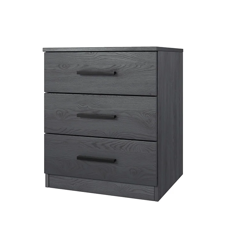 Set 2 comodini 46x56h cm 3 cassetti moderni ossido Cortina Gihome®