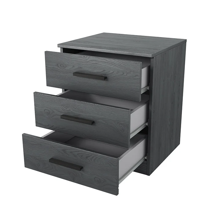 Set 2 comodini 46x56h cm 3 cassetti moderni ossido Cortina Gihome®