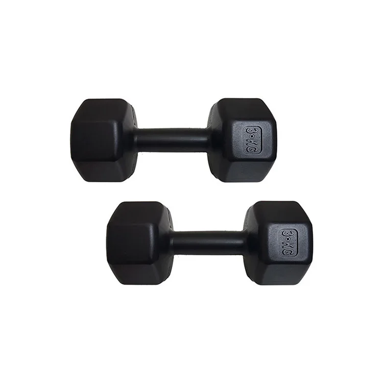 Set 2 manubri pesi da 3kg neri Columbus