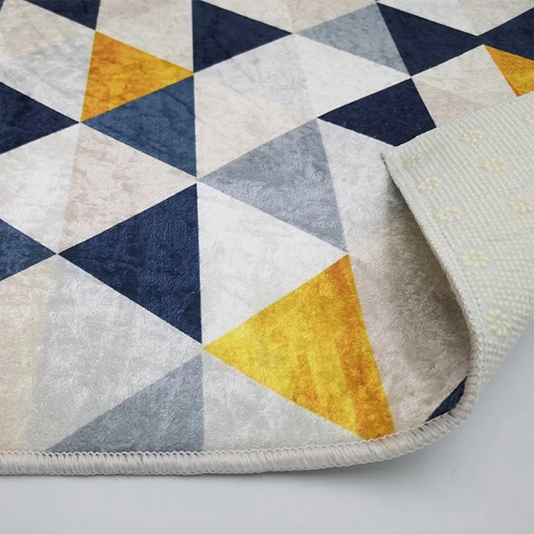 Tappeto da sala con fantasia 80x150cm bianco blu Velino