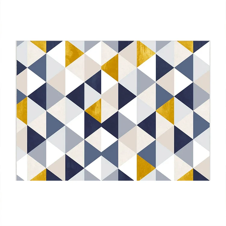Tappeto da sala con fantasia 80x150cm bianco blu Velino