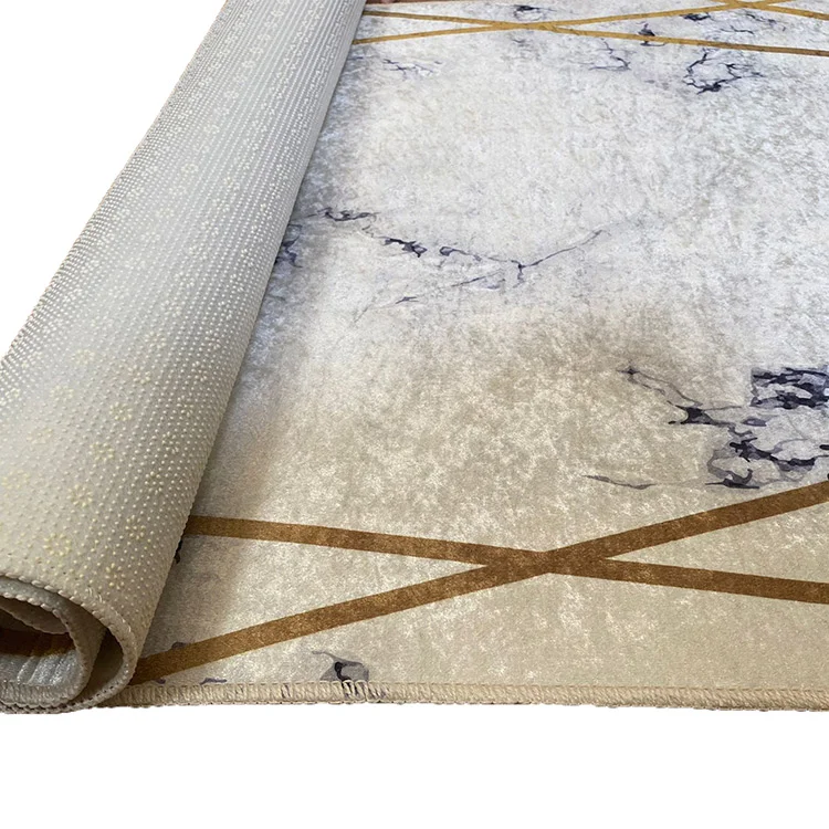 Tappeto da sala rettangolare 160x230cm bianco grigio Erebus