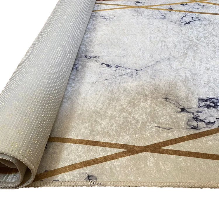 Tappeto da sala rettangolare 80x150cm bianco grigio Erebus