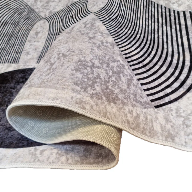Tappeto moderno a fantasia da salotto 120x180cm grigio Motola
