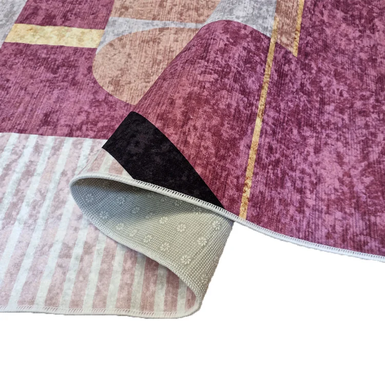 Tappeto moderno a fantasia da salotto 160x230cm rosa Cioccola