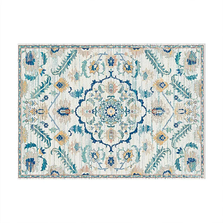 Tappeto moderno rettangolare con greca 160x230cm blu bianco Kimmy