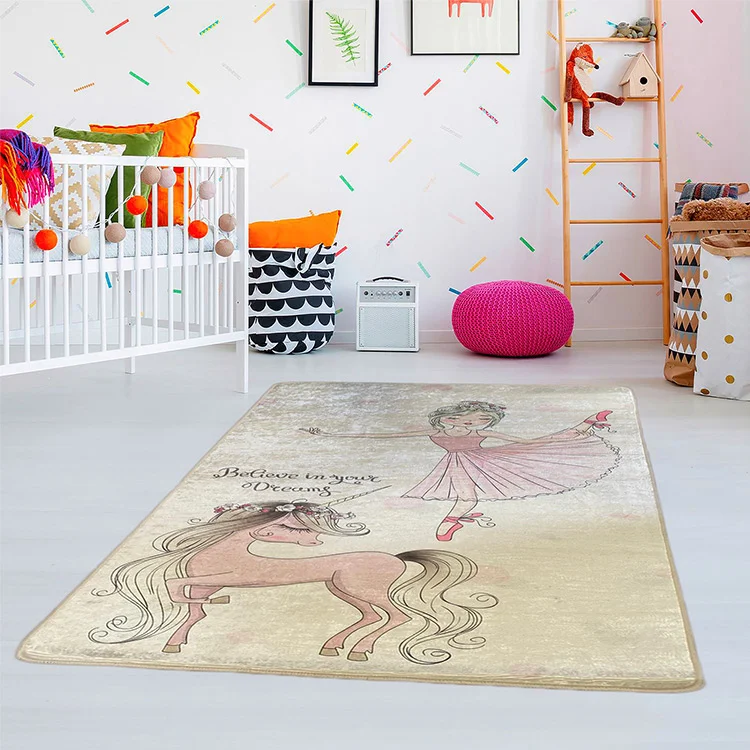 Tappeto rettangolare bambino 100x150cm fantasia Ballo