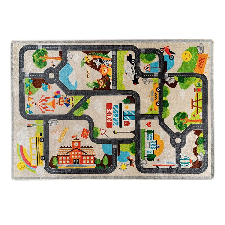 Tappeto rettangolare bambino 100x150cm fantasia Brum