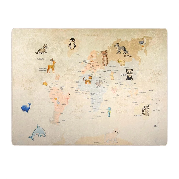 Tappeto rettangolare bambino 120x160cm fantasia Mondo