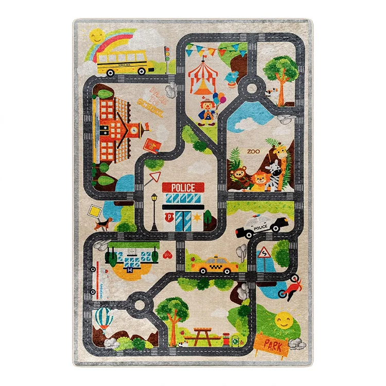 Tappeto rettangolare bambino 80x150cm fantasia Brum