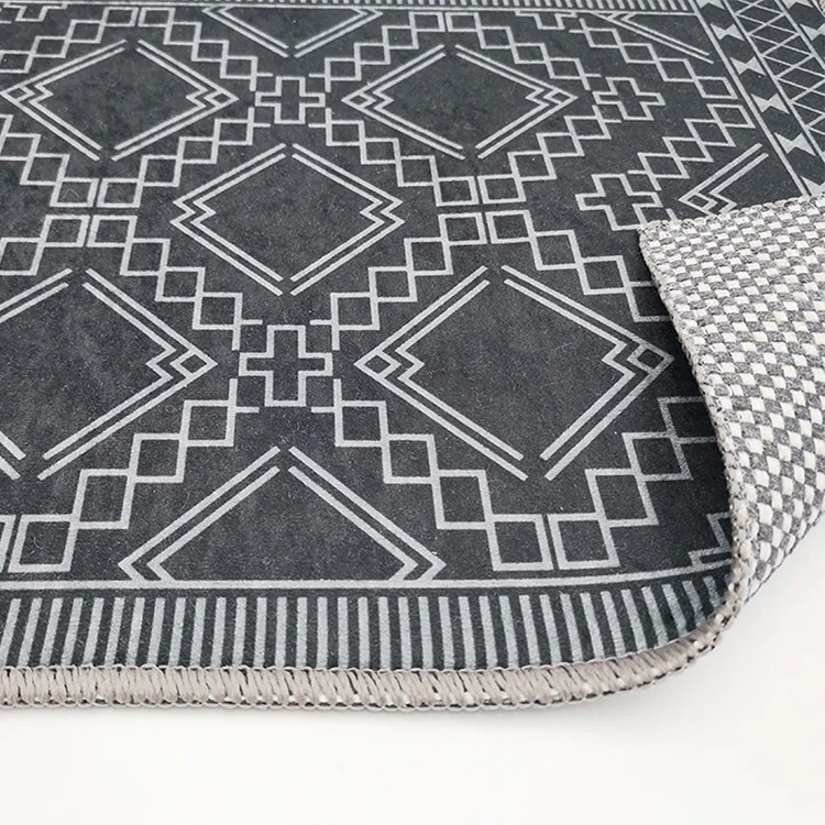 Tappeto rettangolare da sala 120x180cm nero Laurent