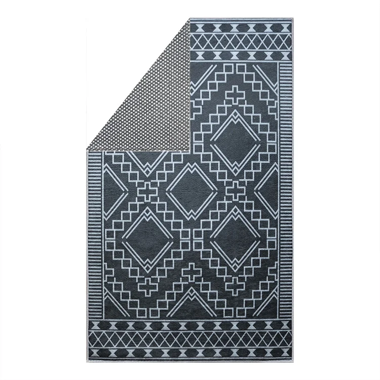 Tappeto rettangolare da sala 120x180cm nero Laurent