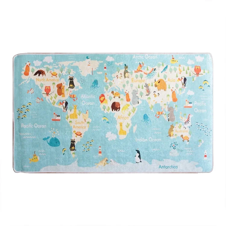 Tappeto rettangolare moderno con Mondo 100x150cm fantasia Sinai