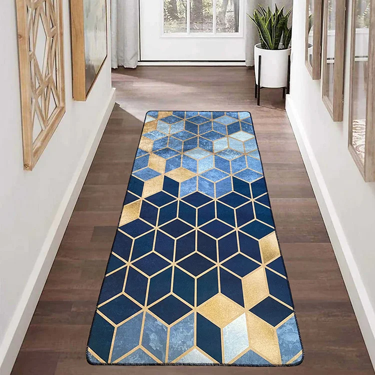 Tappeto salotto rettangolare 160x230cm blu Albiolo