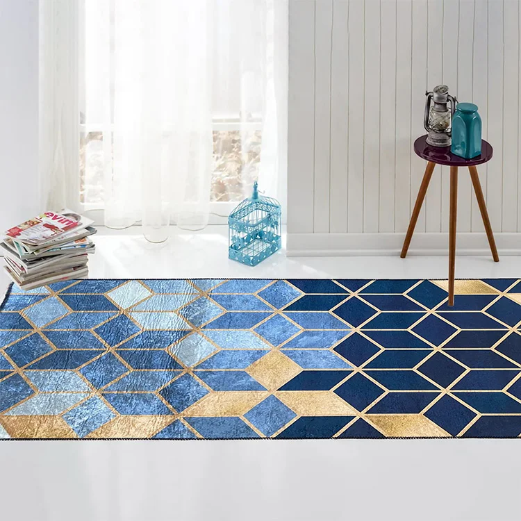 Tappeto salotto rettangolare 160x230cm blu Albiolo