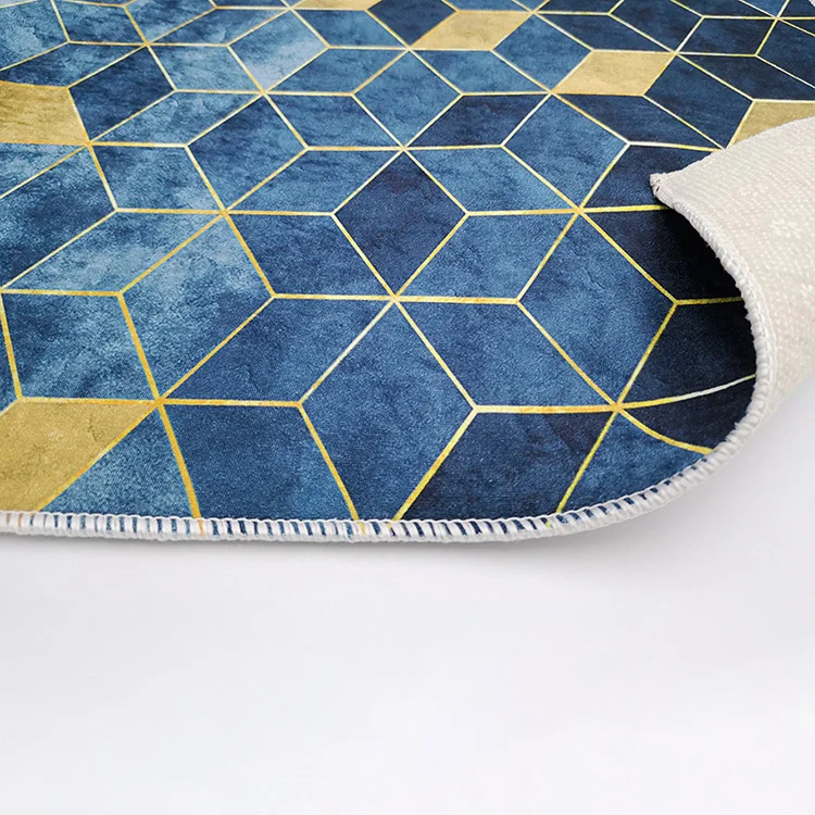 Tappeto salotto rettangolare 160x230cm blu Albiolo