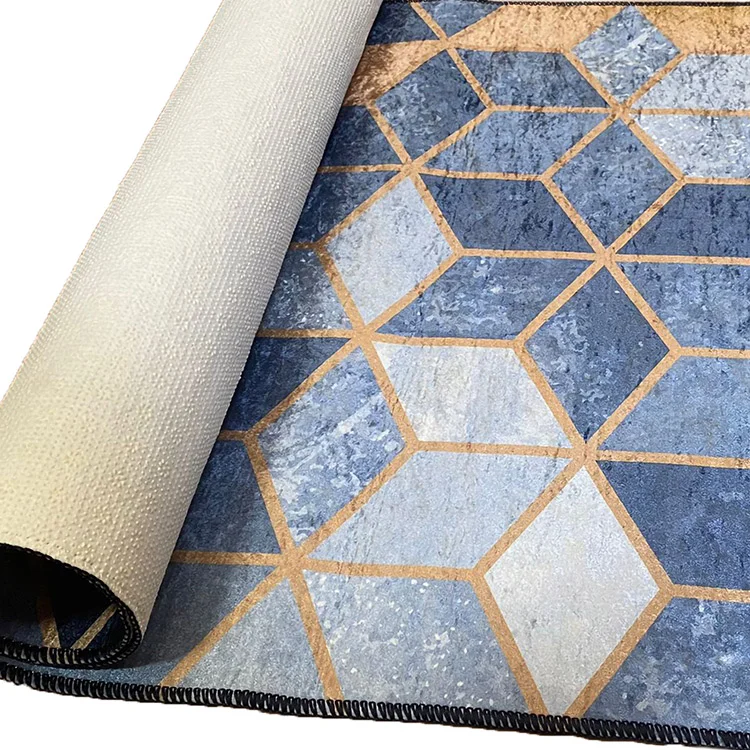 Tappeto salotto rettangolare 160x230cm blu Albiolo