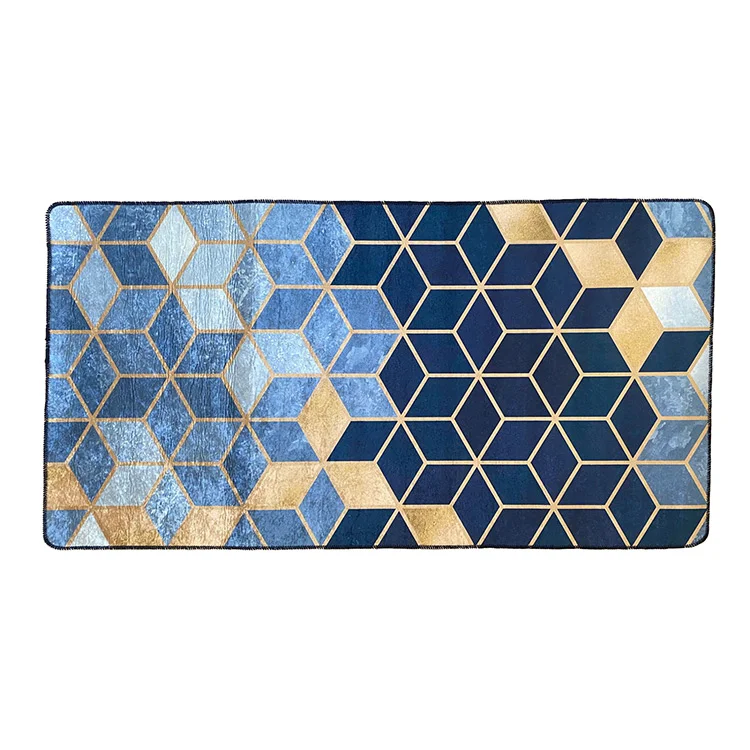 Tappeto salotto rettangolare 80x150cm blu Albiolo