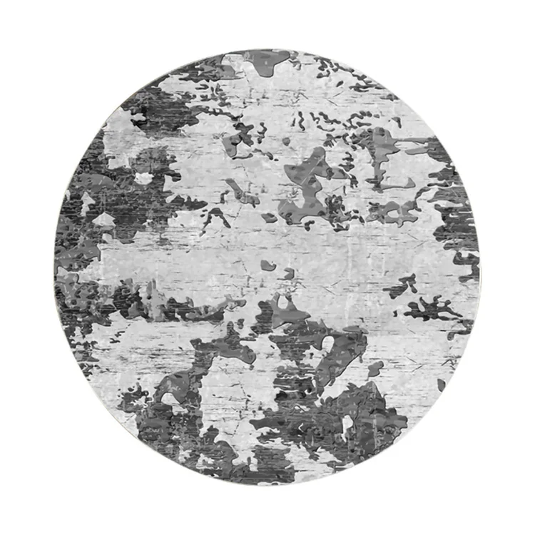 Tappeto salotto rotondo 120x120cm macchia nero bianco Fante